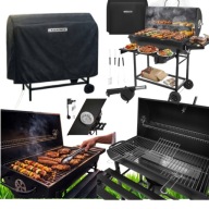 DUŻY METALOWY GRILL WĘGLOWY OGRODOWY RUSZT STALOWY POPIELNIK PRZENOŚNY