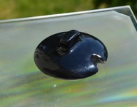 Stara mała ceramiczna czarna POKRYWKA