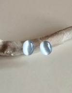 kwarc kocie oko - oryginalne kolczyki - srebro 925