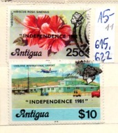 Antigua 11 , nr 615, 622