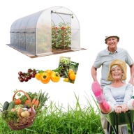 TUNEL OGRODOWY FOLIOWY BIAŁY 4X2,5 SZKLARNIA WZMOCNIONA STELAŻ OCHRONA 10M2