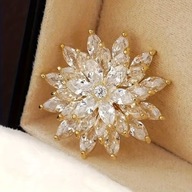 BROSZKA PRZYPINKA PIN PINETS AGRAFKA ELEGANCKA płatek śniegu vintage boho
