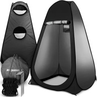 Namiot Przebieralnia Turystyczna 150 cm Czarny, Okno