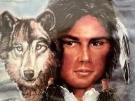 TALERZ KOLEKCJONERSKI LEONARDO COLLECTION INDIAN BRAVE AND WOLF