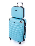 Średnia walizka podróżna XL 52L na kółkach+kuferek kosmetyczka na wyjazd