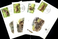 Gabon / 4 Koperty FDC / WWF / 1034-1037 ( Fauna - słoń afrykański ) 1988 r.