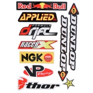 NAKLEJKI NA MOTOR MOTOCYKL ROWER REDBULL DUNLOP VP