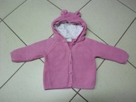 Sweterek dziewczęcy z kapturem F&F BABY, rozm. 74