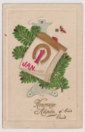 Życzenia choina ok.1906r. TŁOCZONA
