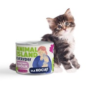 Mokra karma dla kociąt Animal Island cielęcina królik 200 g