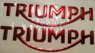 Logo TRIUMPH Emblemat Triumph CZERWONY Napis 3D Rocket Trident Tiger +Gift