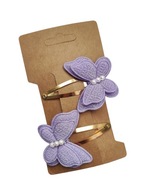 Pierwsza spinka mini spinki do włosów pyk spineczki motylek motylki fiolet