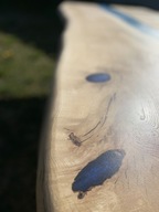 Stół dębowy z żywicą / 200-->260 / Loft