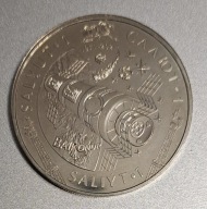 Kazachstan 100 tenge 2021r. Kosmos - Salut 1 BCM