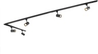 Qazqa Nowoczesny system szynowy czarny 5 reflektorów 1 fazowe GU10
