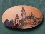 Kraków / Wawel - Polski obraz na drewnie z czasów PRL-u