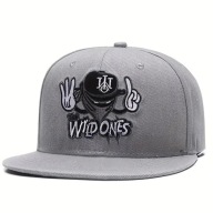 Czapka z daszkiem Snapback Wild Ones – szara, unisex, regulowana