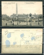 K22922)Francja: Paris, Place de la Concorde, wyslany 1925