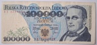 Banknot PRL 100000 100 000 zł 1990 rok SERIA: BE