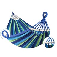 Hamak Ogrodowy XXL 260x150 cm Dwuosobowy z Drążkami – GALAXIA