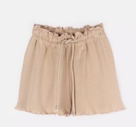 Bawełniane brązowe szorty / krótkie spodenki dla dziewczynki – 122 / 7 lat