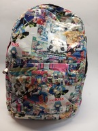 plecak biały różowy zielony