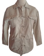 Kurtka jeansowa jasna beżowa r. S