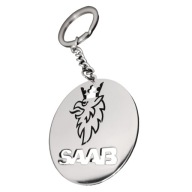 Brelok metalowy Okrągły Gryf z napisem SAAB | CustomMake