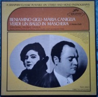 Verdi - Un Ballo In Maschera - Gigli Caniglia Serafin - Rome 1943 2 LP Box