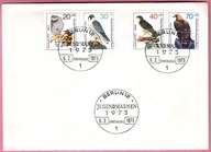 Niemcy Berlin 1973, FDC, ptaki drapieżne, Mi 15€
