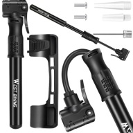 MINI POMPKA ROWEROWA RĘCZNA LEKKA Z UCHWYTEM DO PIŁKI ALUMINIOWA CZARNA