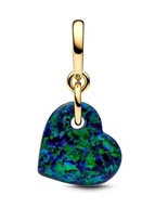 pandora charms-zawieszka opalizujące zielone serce