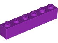 LEGO 3009 purple belka brick 1x6 1szt