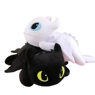 MASKOTKA PLUSZOWA DLA DZIECI JAK WYTRESOWAĆ SMOKA ZABAWKA CZARNE