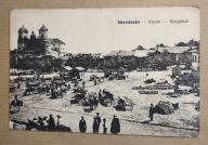 Horodenka – Rynek (Ringplatz) | scena targowa | pocztówka kresowa ok. 1918