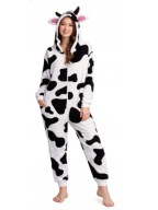 Piżama damska Onessie, Kigurumi - Krowa L/XL