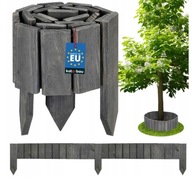 PALISADA PŁOTEK do trawnika DREWNIANE OBRZEŻE OGRODOWE ANTRACYT 15x110cm