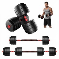 ZESTAW HANTLI 3W1 SZTANGA 40KG REGULOWANE BITUMICZNE ATHLER LION 40 MOCNE