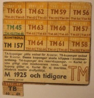 STARA CIEKAWOSTKA - M 1925 OCH todigare TM - KARTKI NA TEXTIL - 1943 - 44