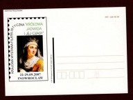 Kartka b/n-Wystawa Filatel. "Królowa Jadwiga i jej czasy-Inowrocław (2007r)