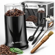 Młynek elektryczny Abrams 150W czarny 50g + szczotki do czyszczenia + igła