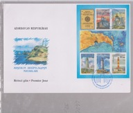 LATARNIE MORSKIE,AZERBEJDŻAN Mi:FDC ARKUSZ L420
