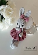 Króliczek na szydełku zając lalka prezent HANDART