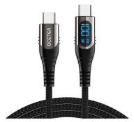 Kabel OCETEA 100W 2x USB typ C 2 m szary fast charge Szybkie ładowanie
