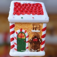 POJEMNIK CERAMICZNY / DOMEK ŚWIĄTECZNY DO SŁODYCZY