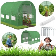 TUNEL FOLIOWY OGRODOWY SZKLARNIA FOLIAK OCYNKOWANY UV-4 3x2m 6m² ZIELONY