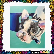 L240 Obraz Buldoga 100 x 80 cm Akryl na płótnie