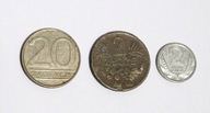 Zestaw polskich monet 20 złotych 2 złote