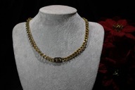 ŁAŃCUSZEK ZE STALI CHIRURGICZNEJ 316L POZŁACANY ZAWIESZKA