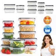 Zestaw 12 Pojemników 8,3L Szczelne BPA Free Do Mrożenia i Do Mikrofalówki